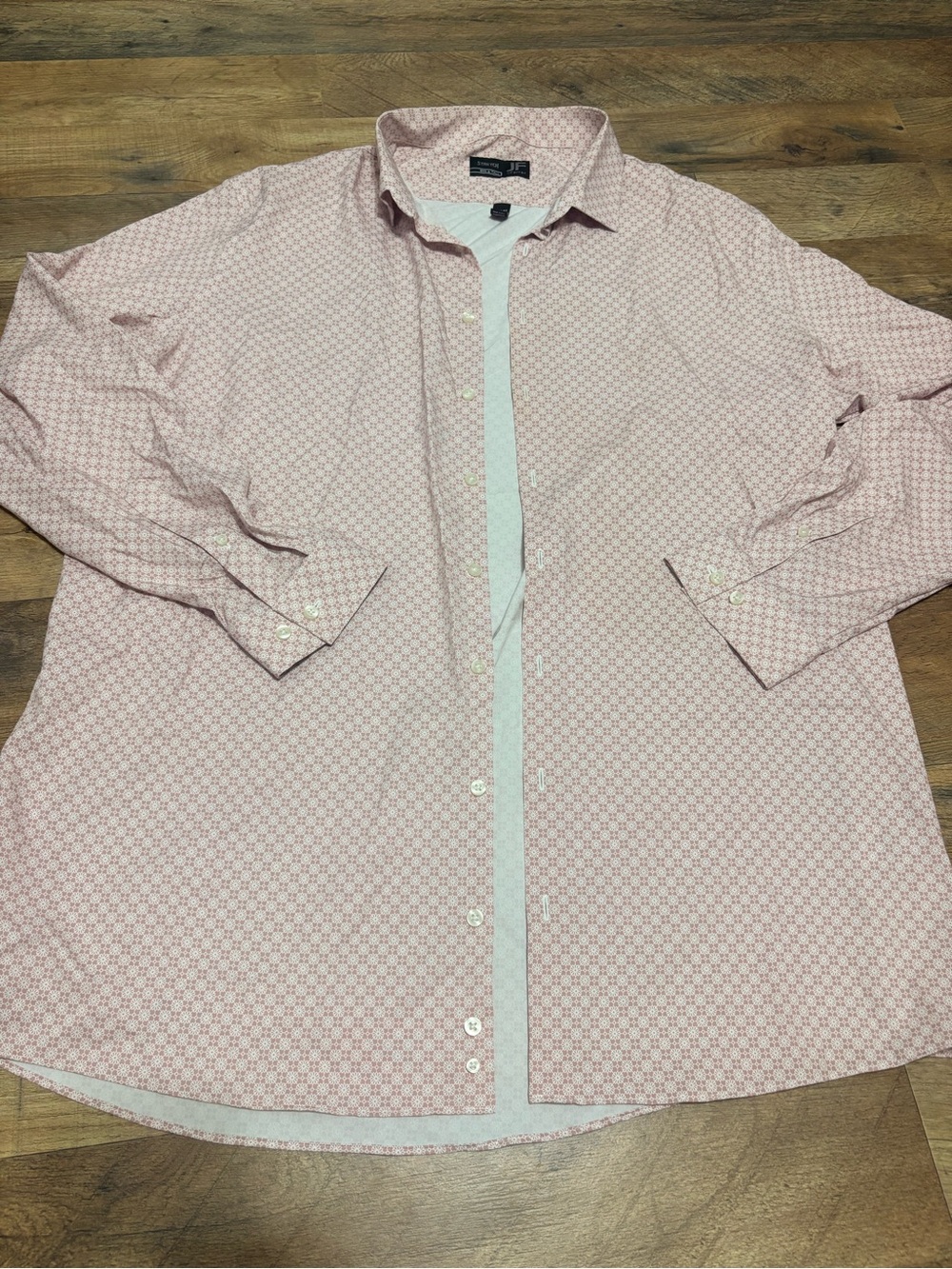 J.Ferrar Big & Tall XXL XT Pink Floral Stretch Button Down Shirt 🌸👔